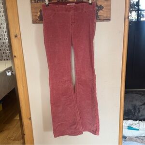 We The Free Women's Corduroy Flare Pants in Deep Red